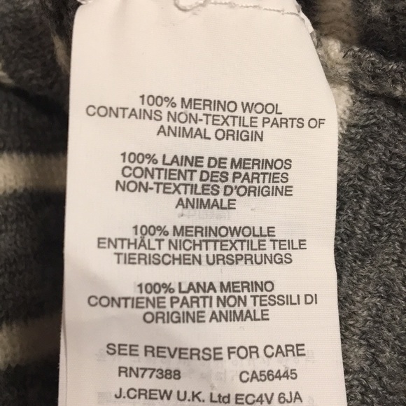 j.Crew Merino Wool Stripy Hi-Low Tunic Swe… - Picture 5 of 5